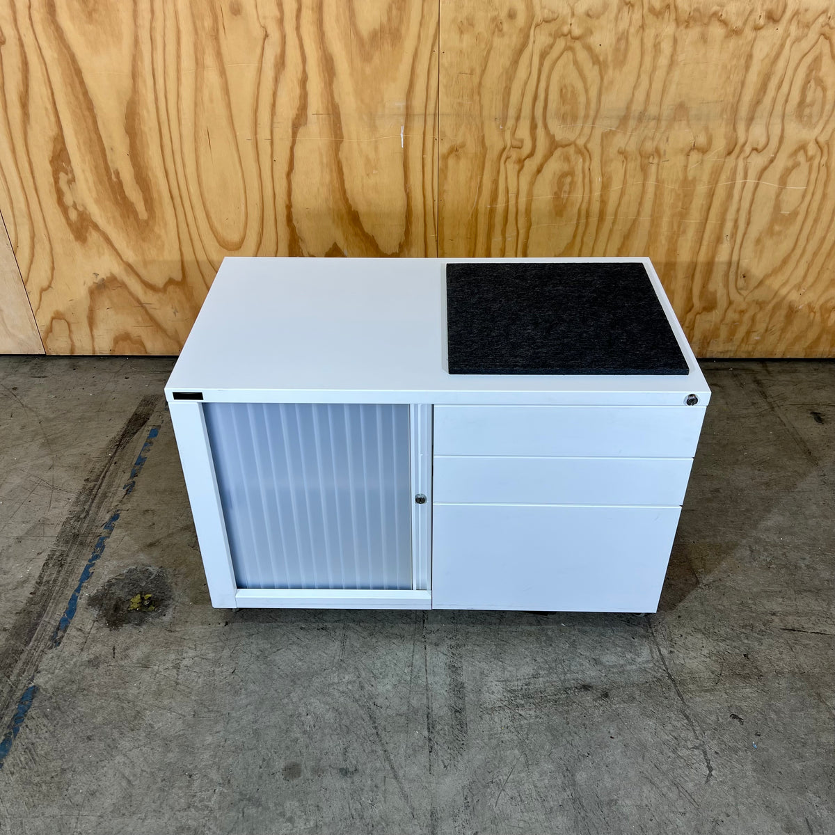 Schiavello Mobile Storage Caddy with Tambour & Seat Pad