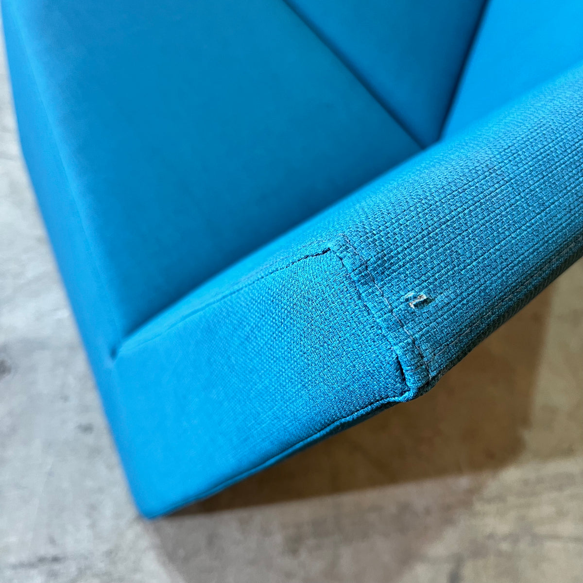 Teal Vinyl Modular Sofa Piece