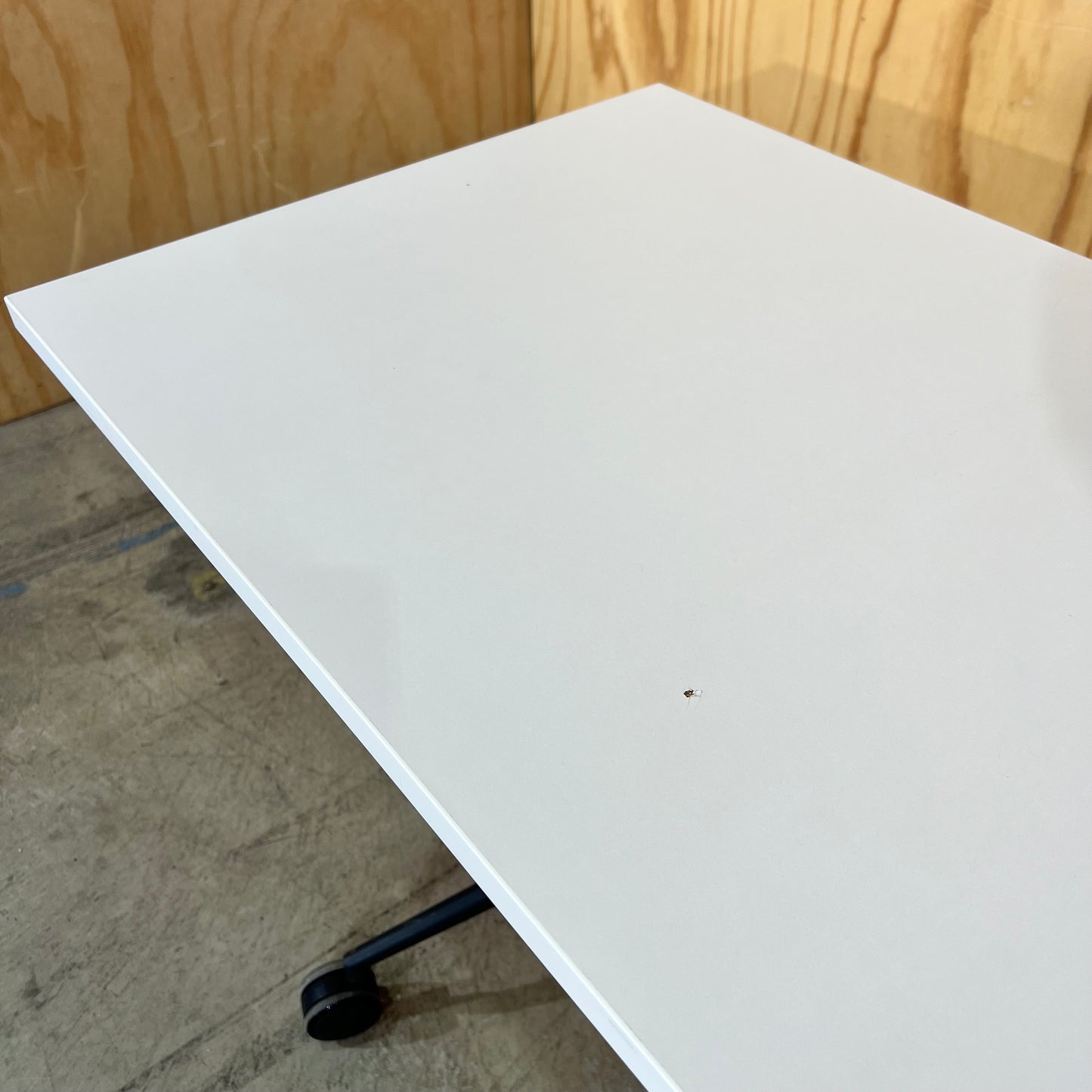 White Flip Table on Castors
