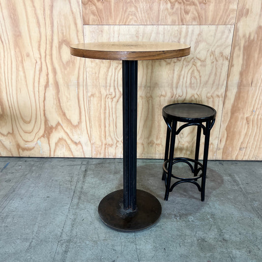 Industrial Round Ash Timber Bar Table