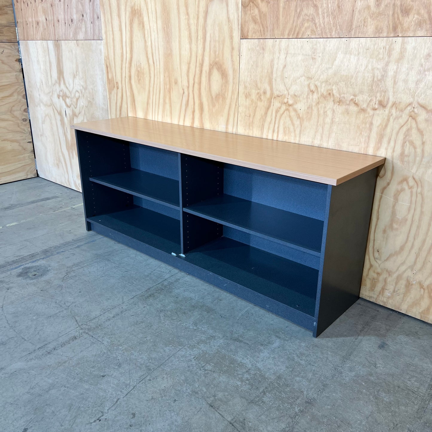 Open Timber and Slate Laminate Sideboard