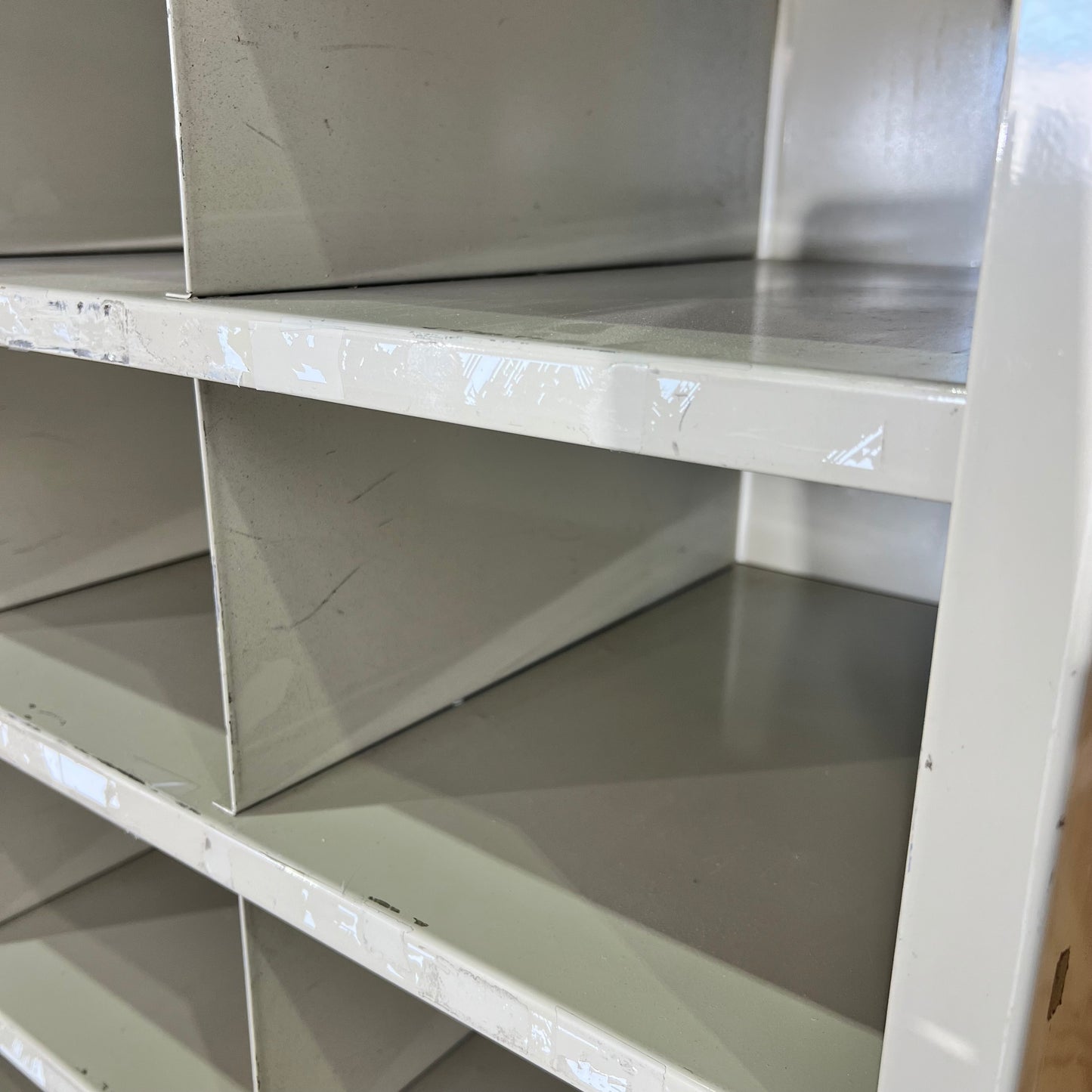 Industrial Steel Pigeon Hole Unit - Putty Grey