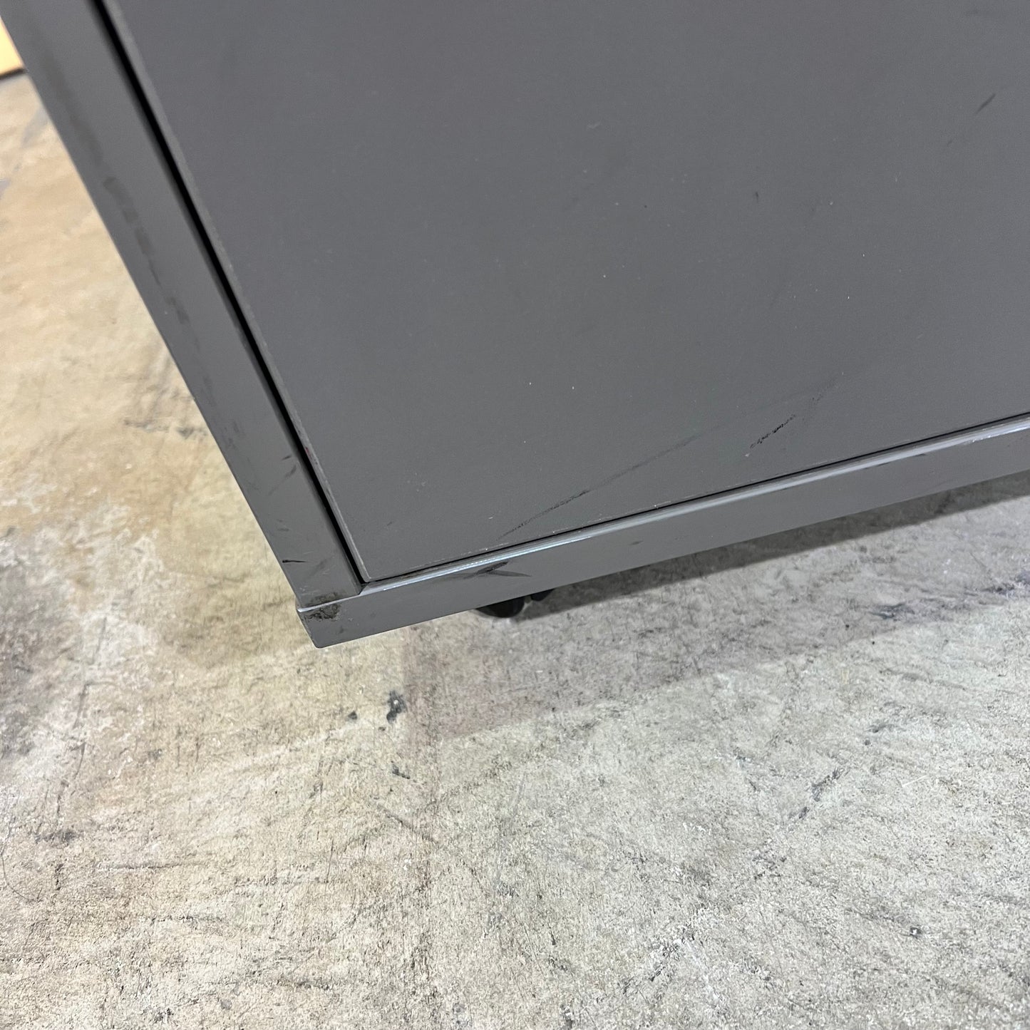 Charcoal 2-Door Storage Cabinet on Wheels
