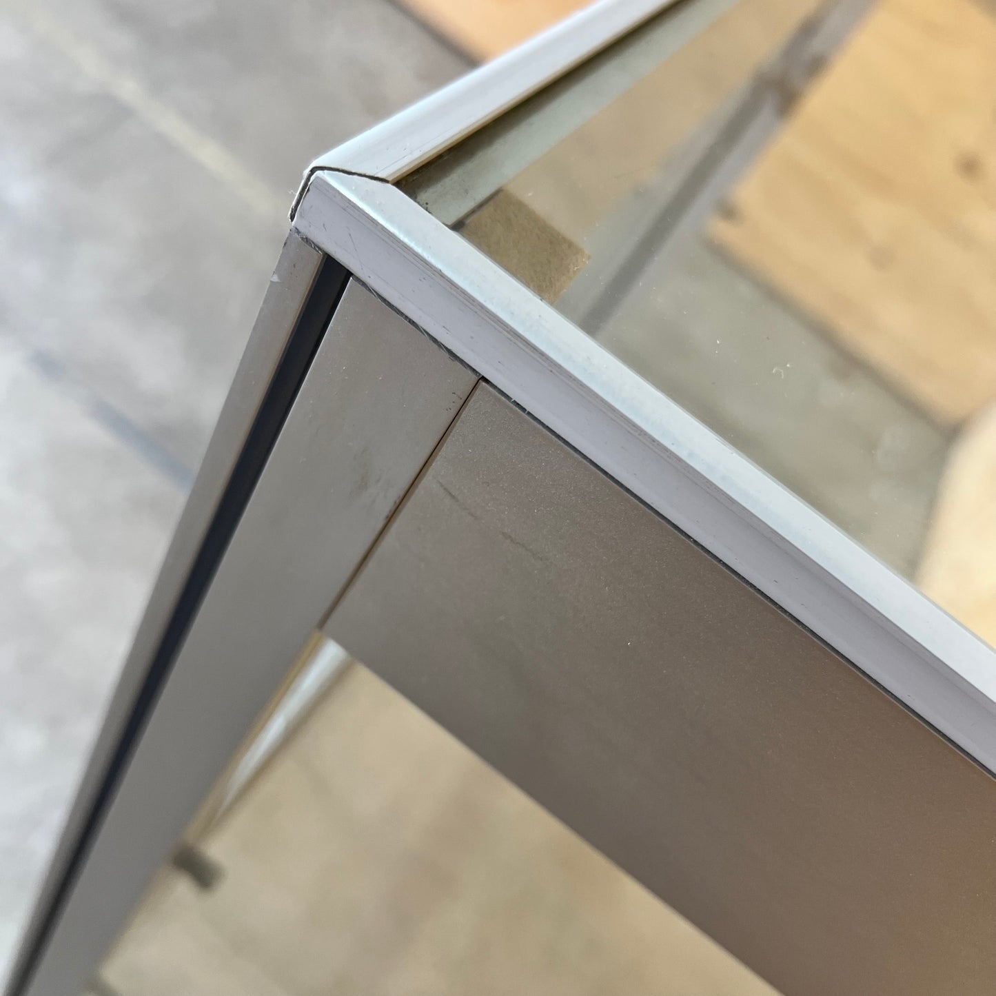 Aluminium and Glass Display Cabinet (Without Key)