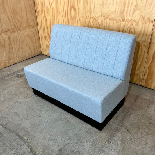 Grey/Light Blue Two Person Booth Seat