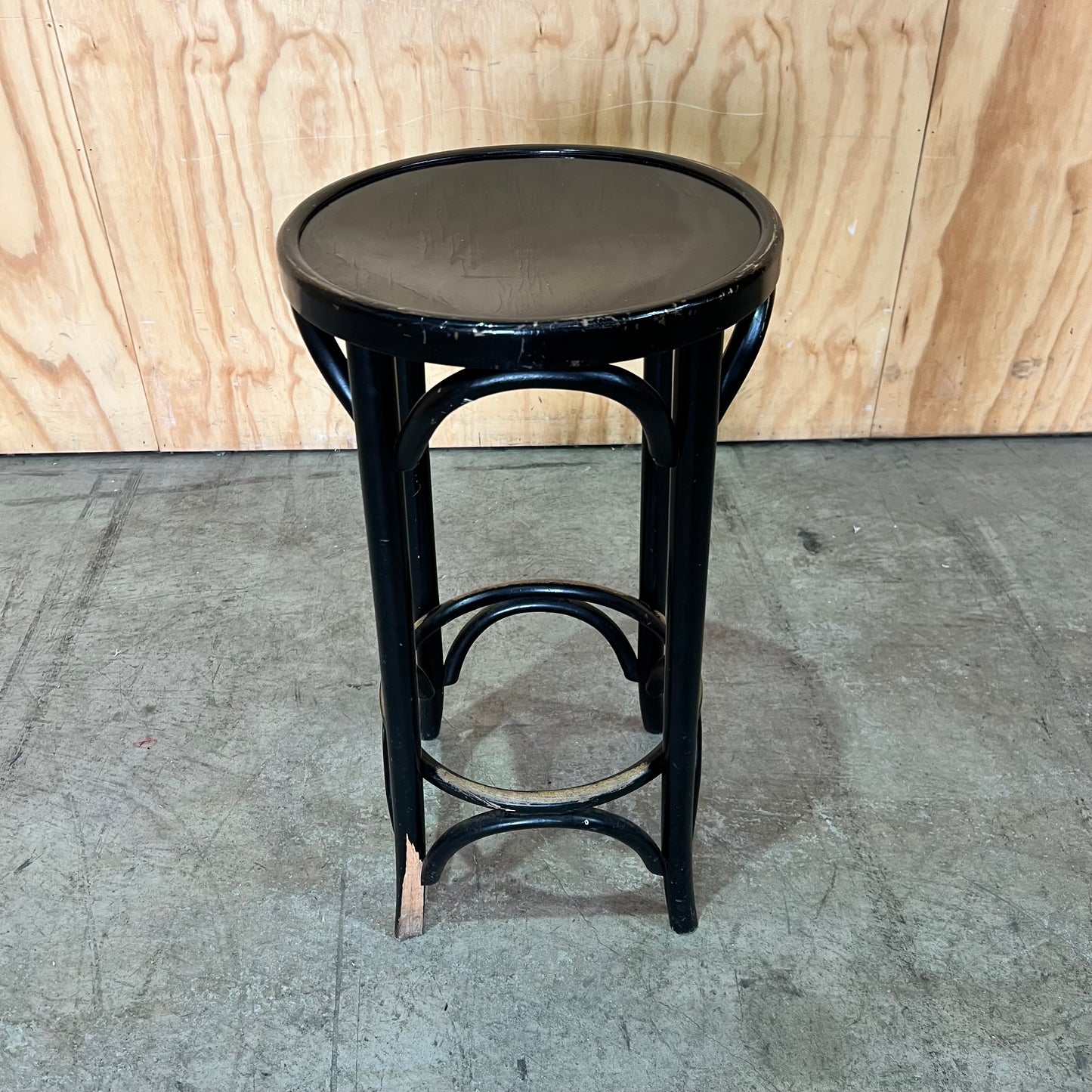 Black Timber Bentwood Bar Stool