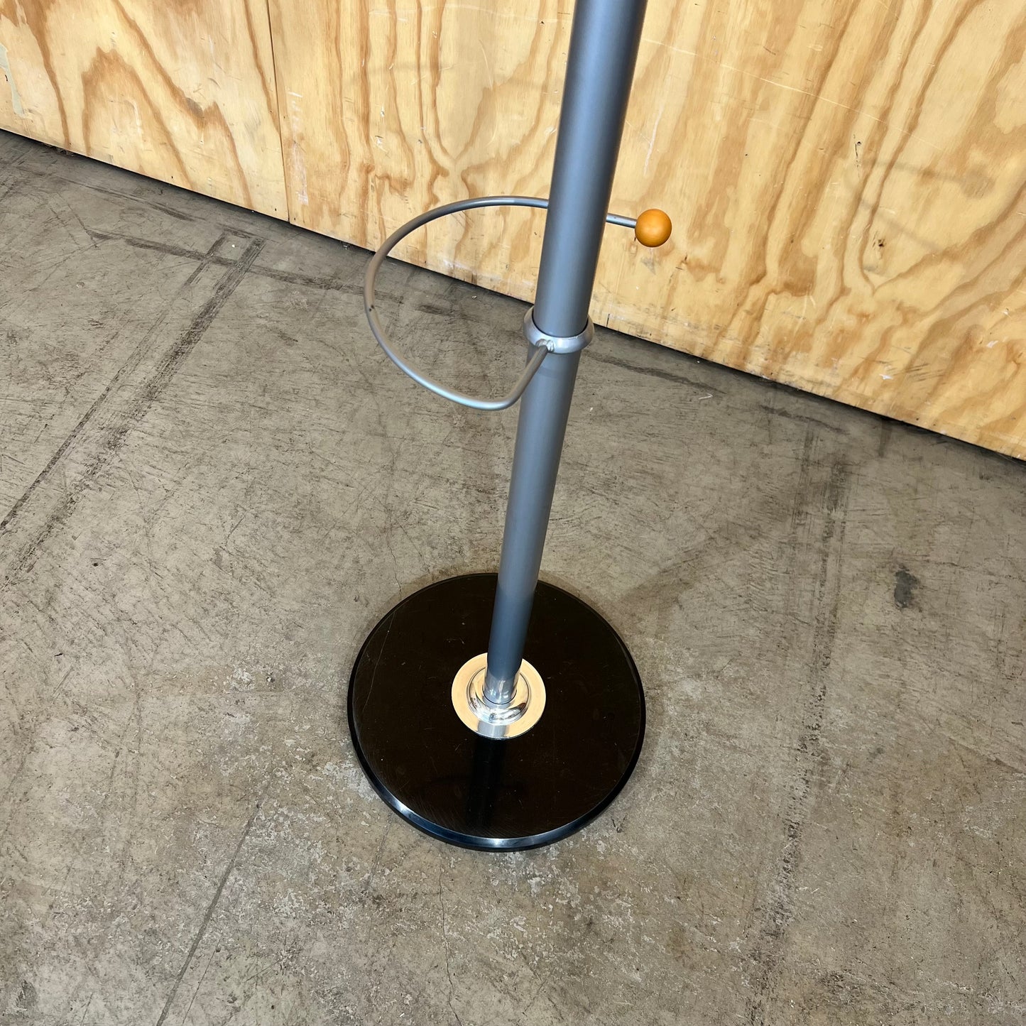 Grey Metal Coat Rack with Timber Knobs