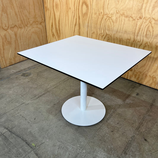 Square Table in White Laminate