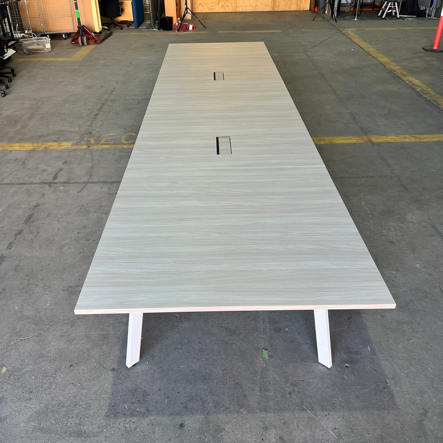 Commercial Boardroom Table with Cable Boxes - 20 Seater