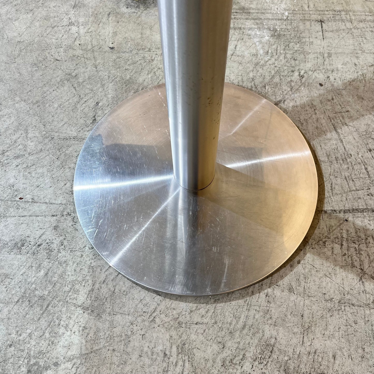 White Square Cafe Table with Chrome Base