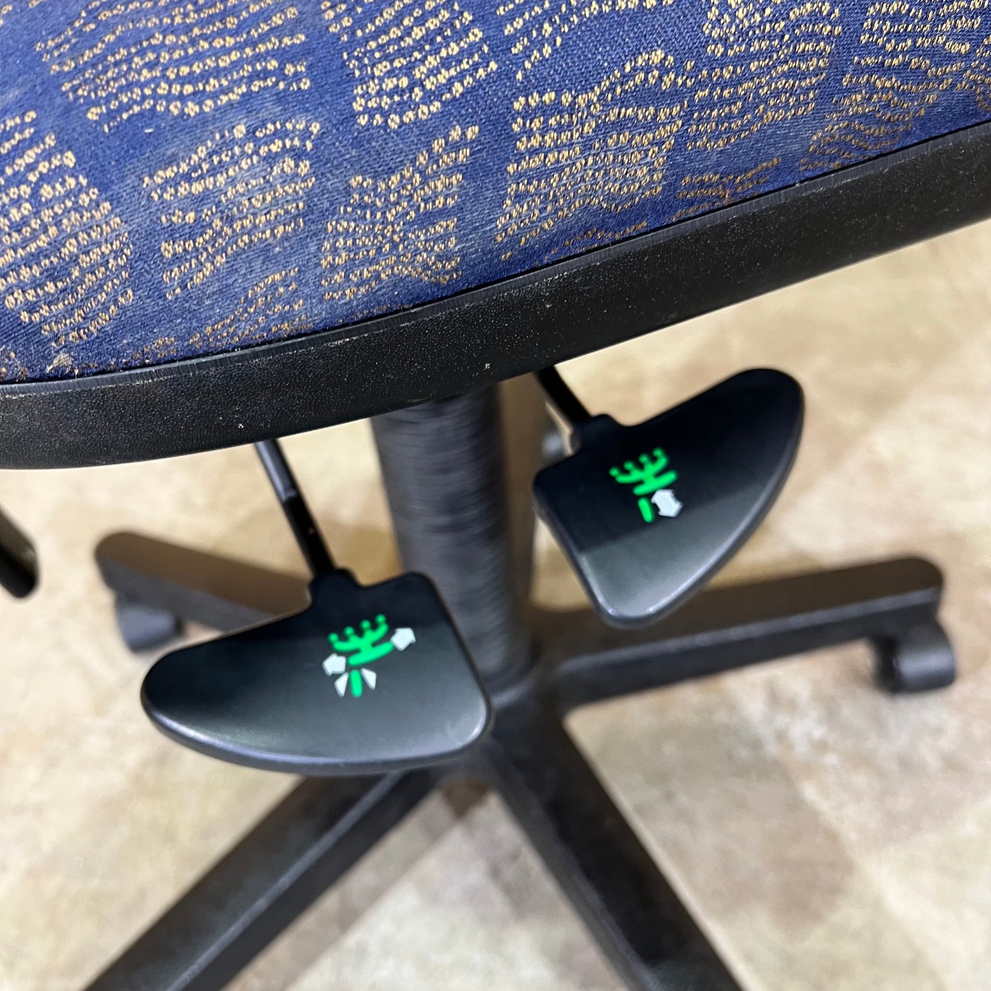 Blue Patterned Task Chair