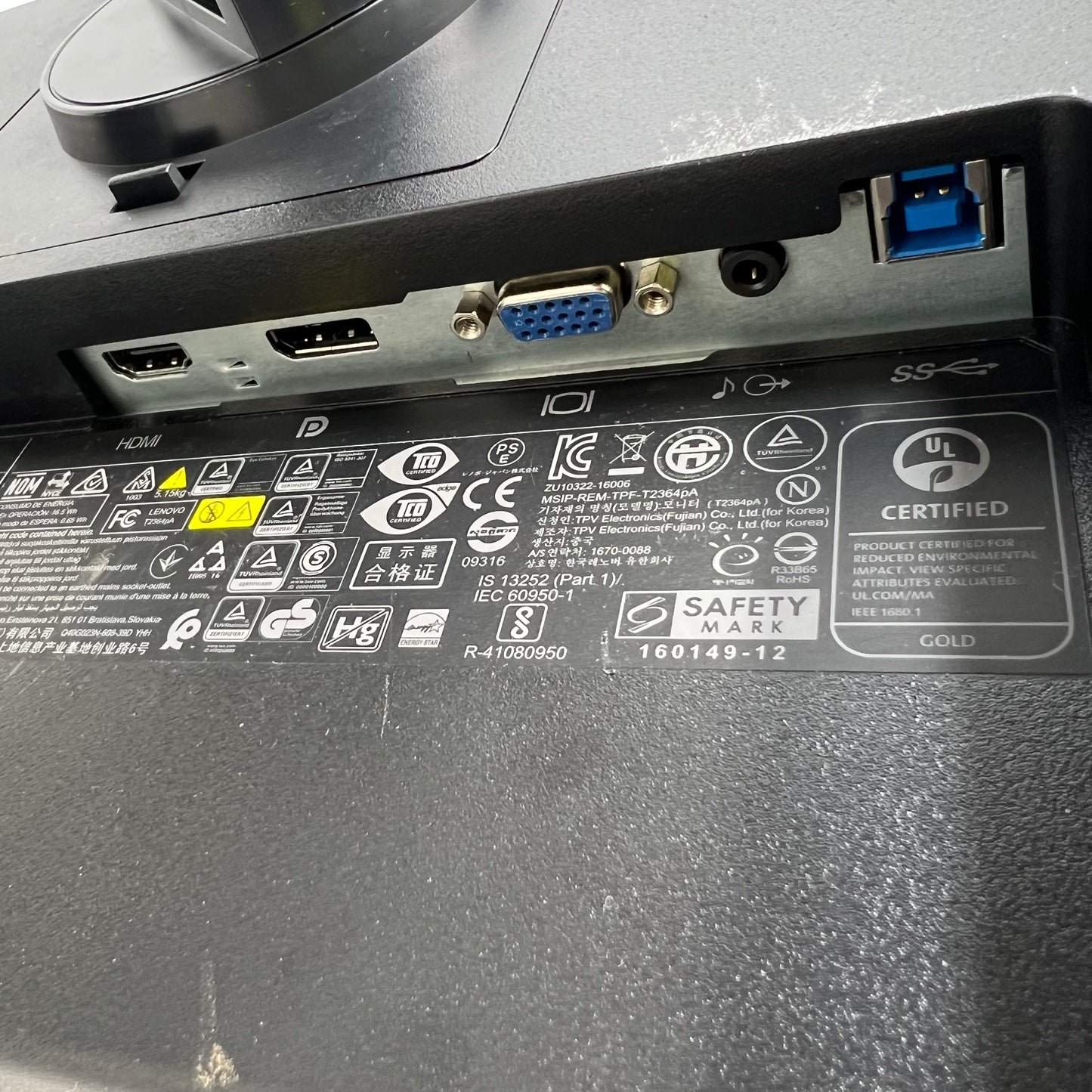 Lenovo ThinkVision T23i-10 23” FHD IPS Monitor