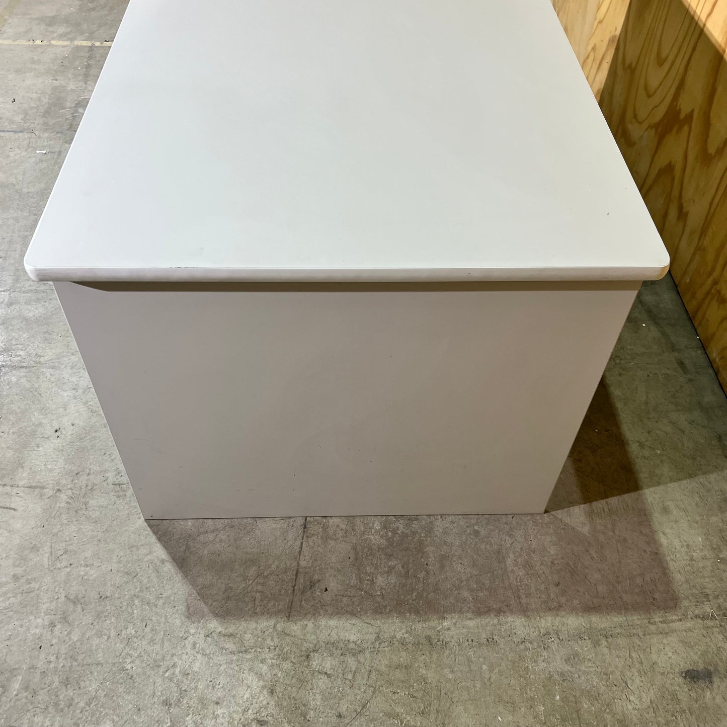 Light Grey Desk with Three Drawers