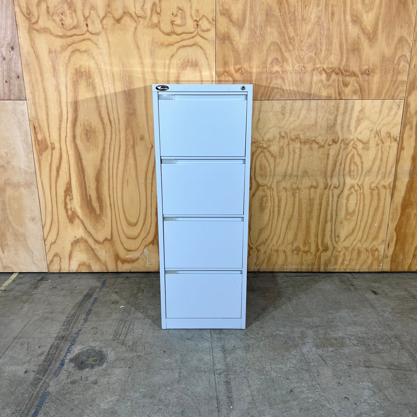 Mercury Light Grey Metal Filing Cabinet