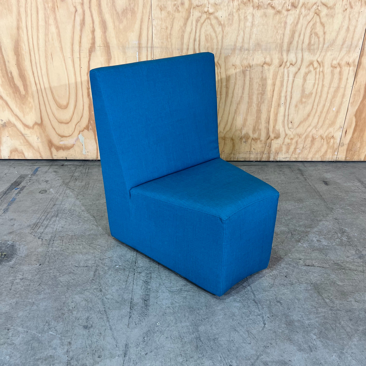 Teal Vinyl Modular Sofa Piece
