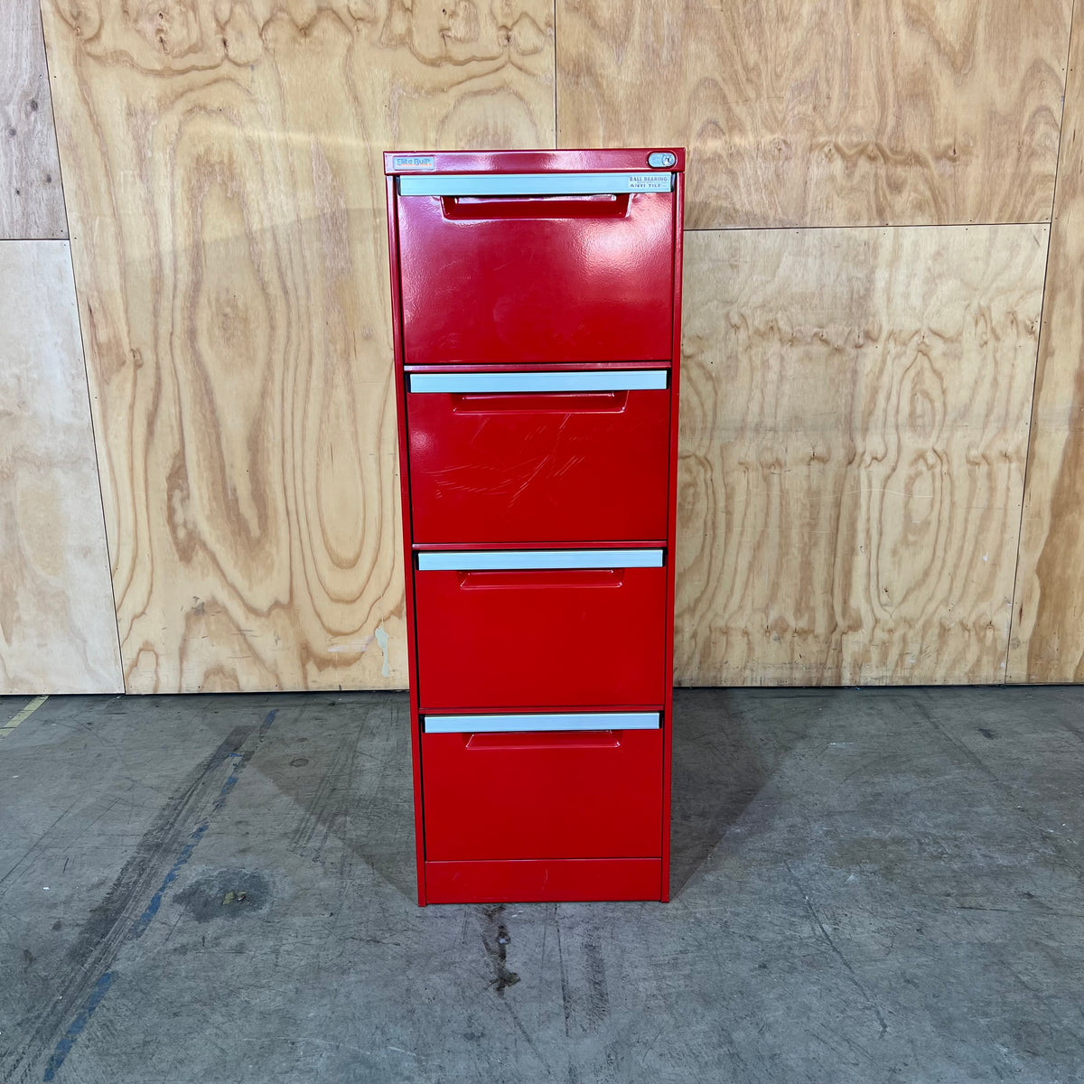 EliteBuilt Red Four Drawer Filing Cabinet