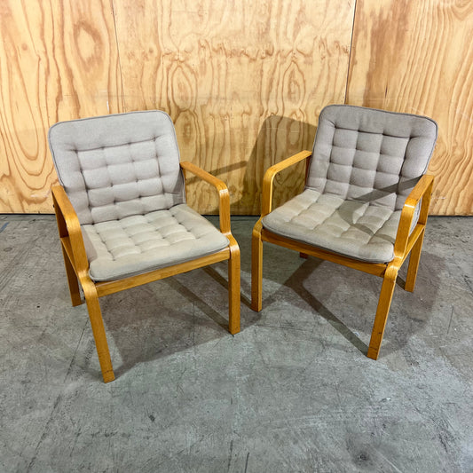 Kinnarps 1980s Scandinavian Bentwood Armchair (B Grade Quality)