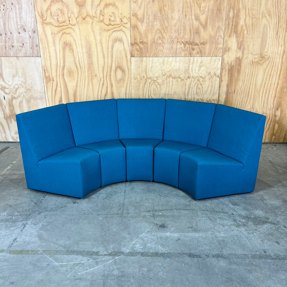 Teal Vinyl Modular Sofa Piece