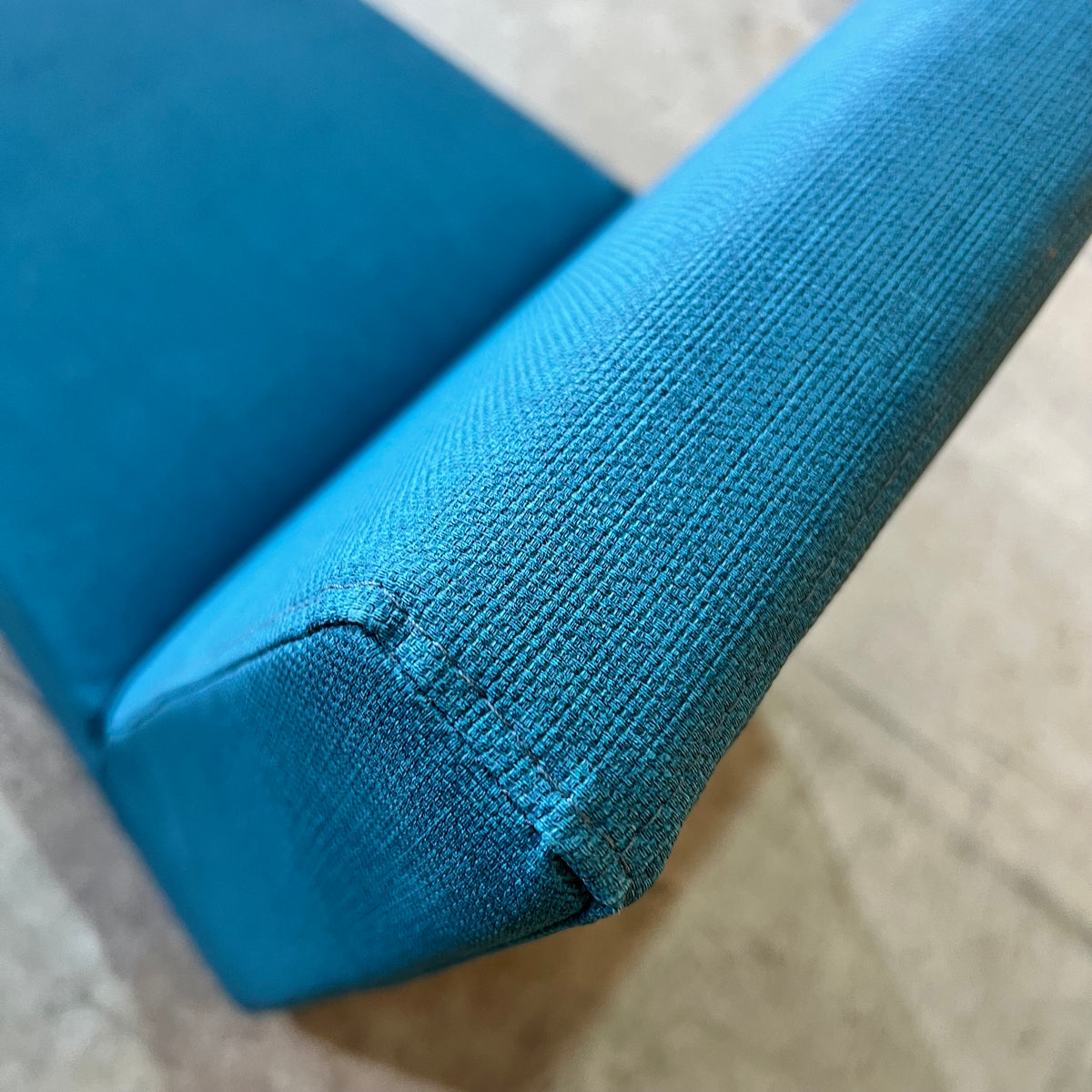 Teal Vinyl Modular Sofa Piece