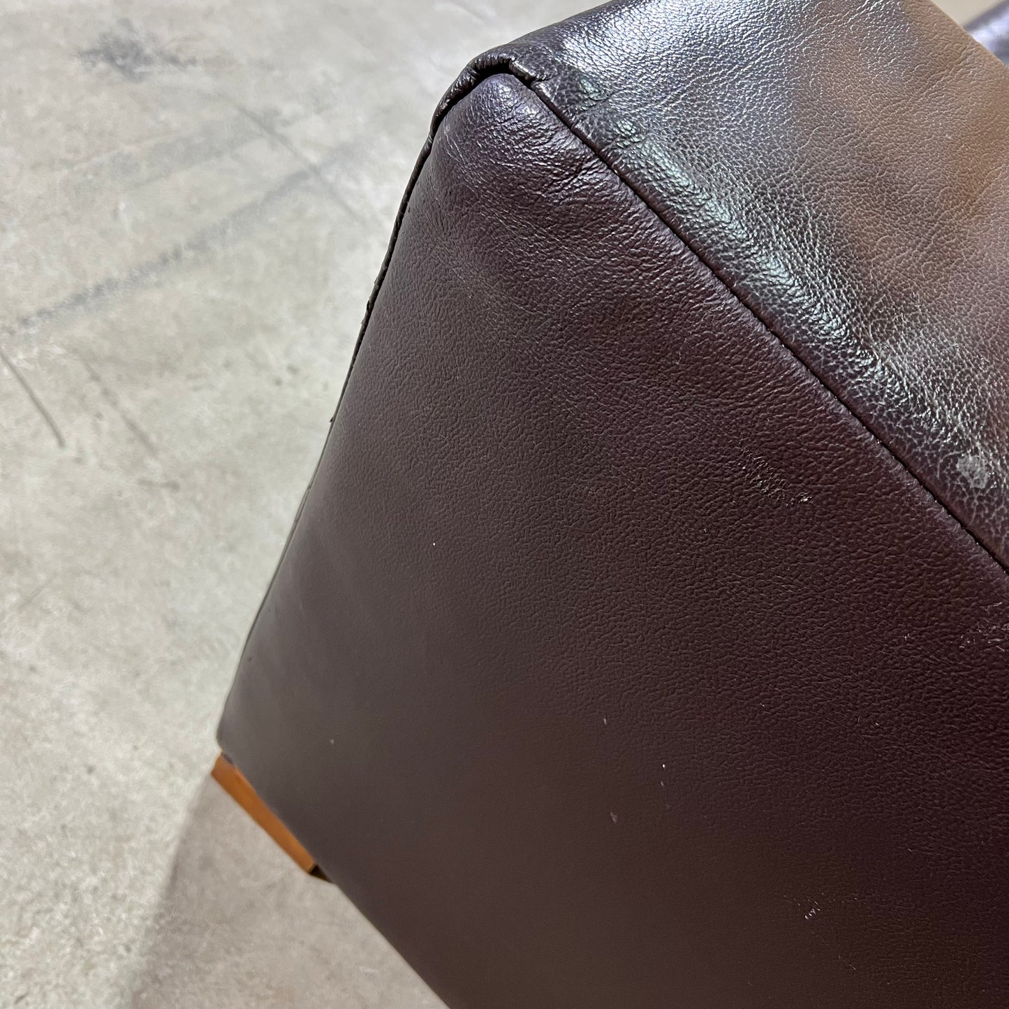Leather 2 Seater Sofa in Black and Dark Brown