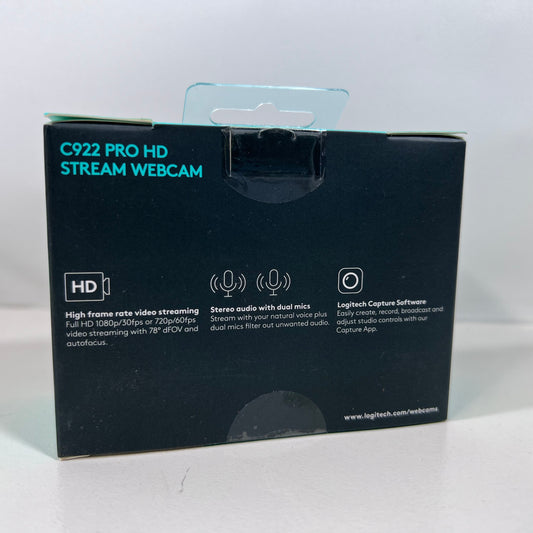 Logitech C922 PRO HD STREAM WEBCAM (NEW)