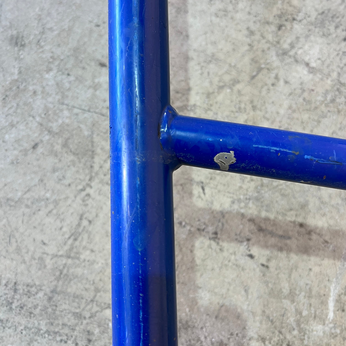 Set of Blue Metal Playground Skewed Ladders