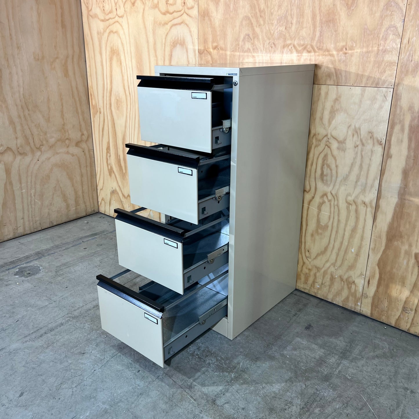 Precision Beige 4-Drawer Filing Cabinet