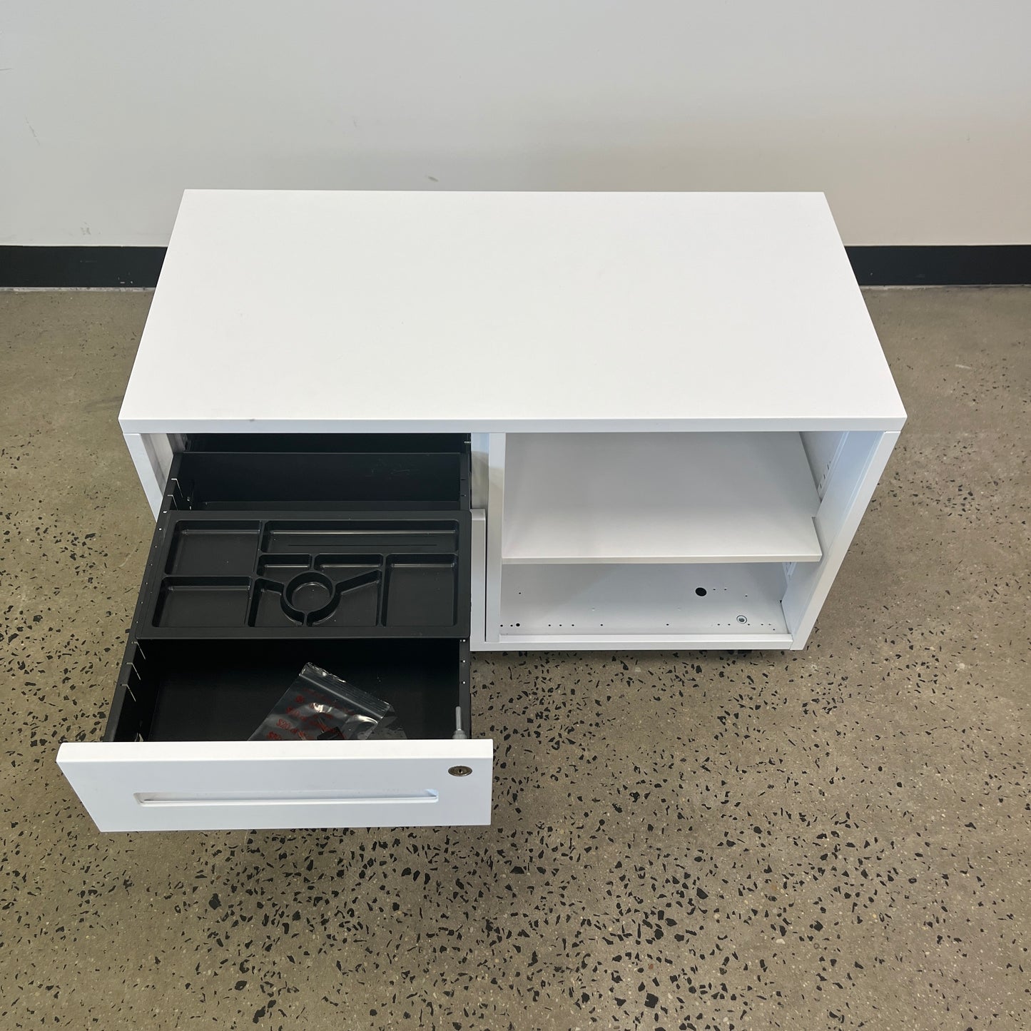 White Open Caddy Unit