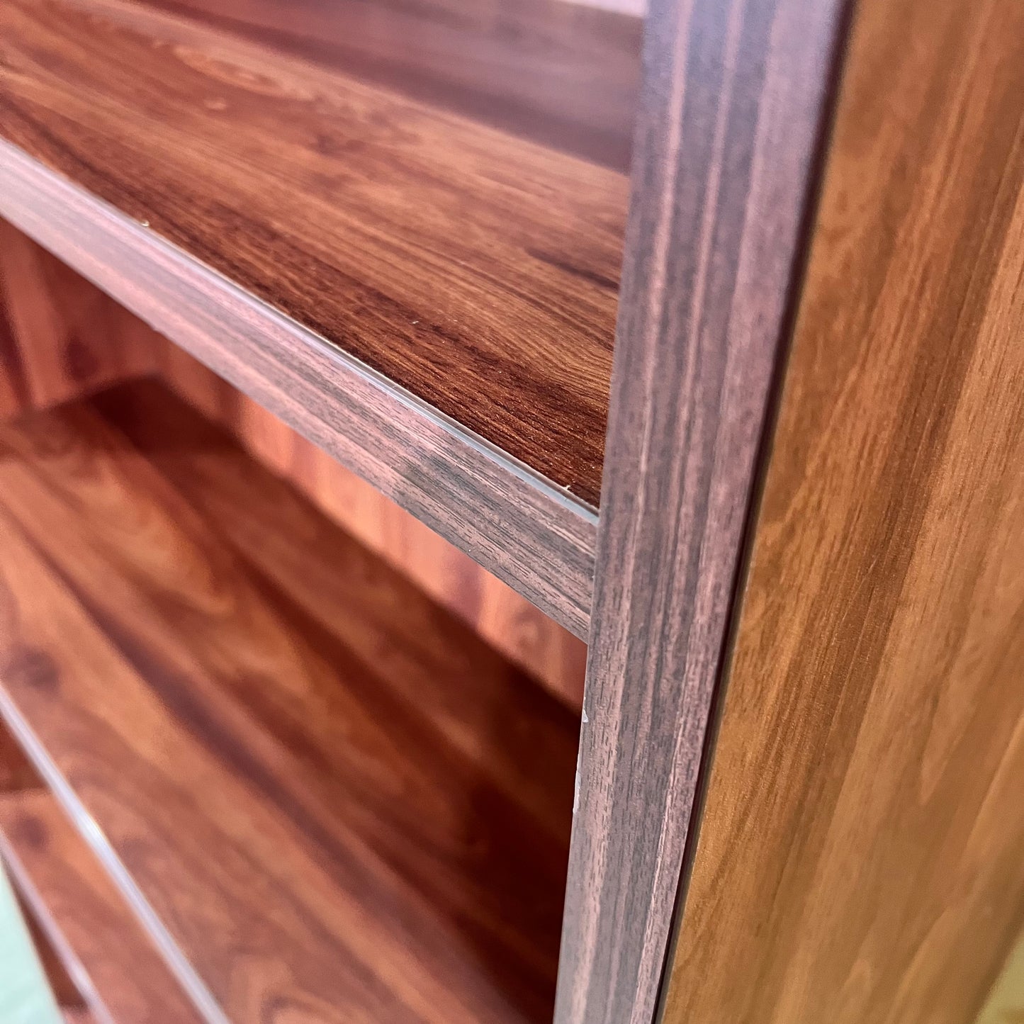 Five-Tier Bookcase in Dark Timber Veneer