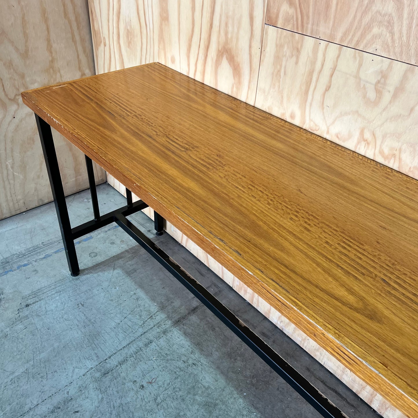 Long Timber Narrow High Bench Table