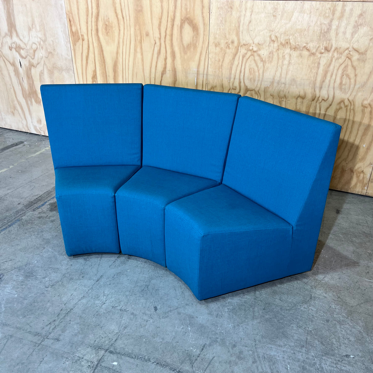Teal Vinyl Modular Sofa Piece