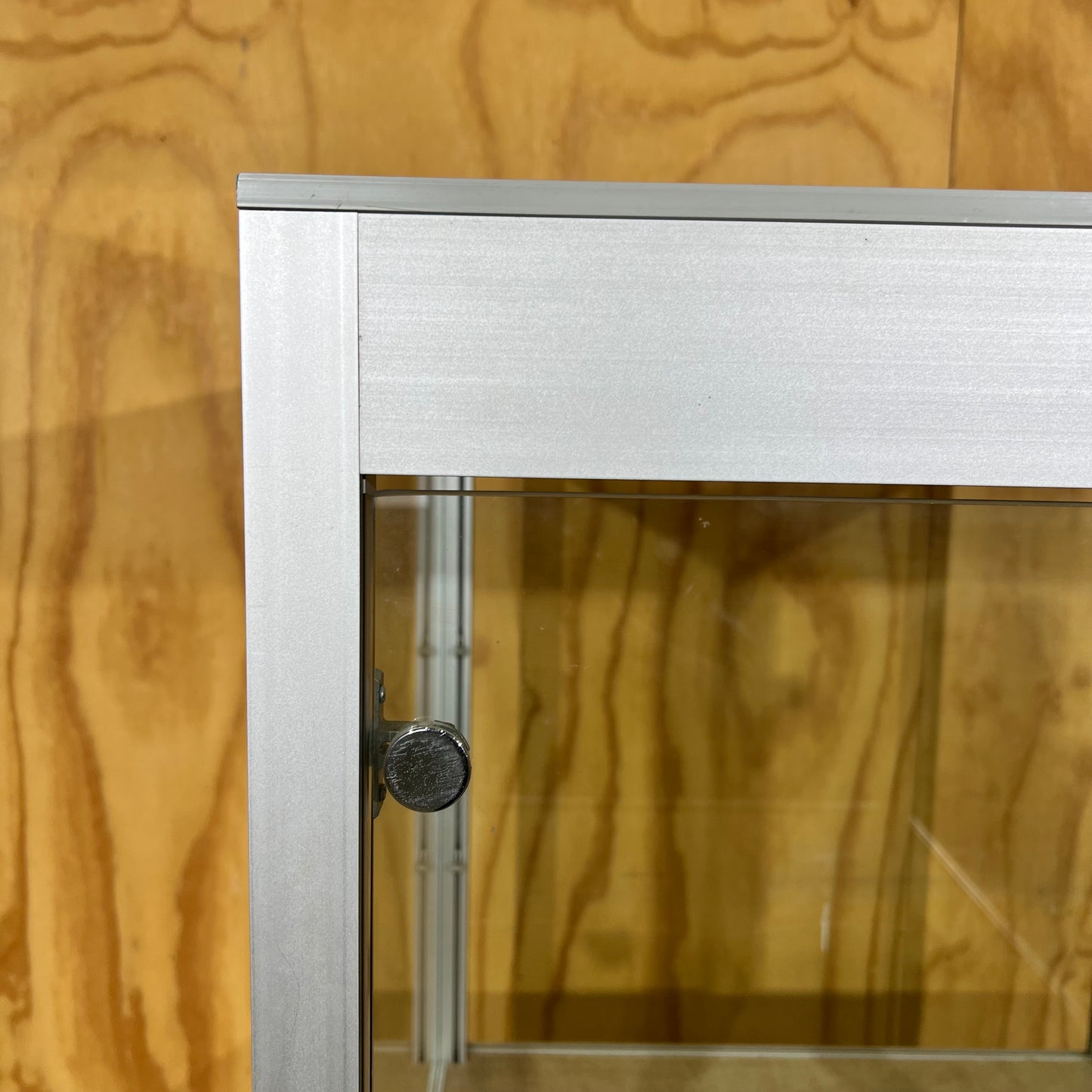 Aluminium and Glass Display Cabinet (Without Key)