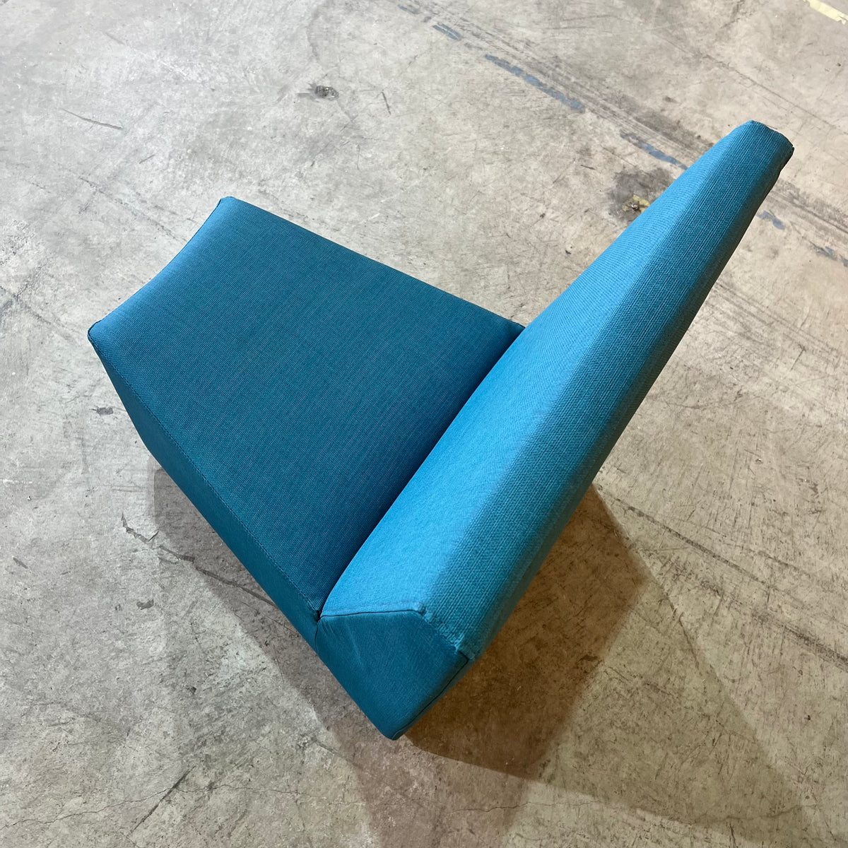 Teal Vinyl Modular Sofa Piece