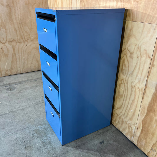 Precision Blue 4-Drawer Filing Cabinet