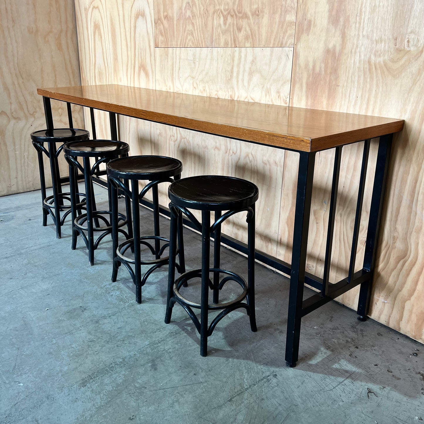 Long Timber Narrow High Bench Table