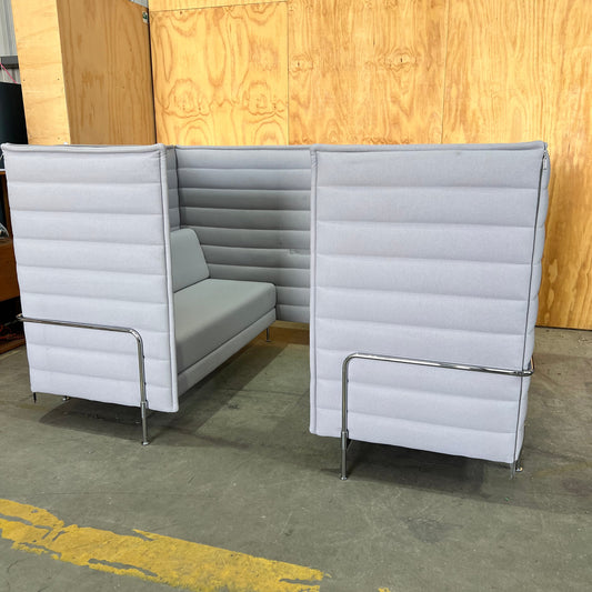 Vitra Alcove Highback Cabin in Grey (Middle Table Missing)