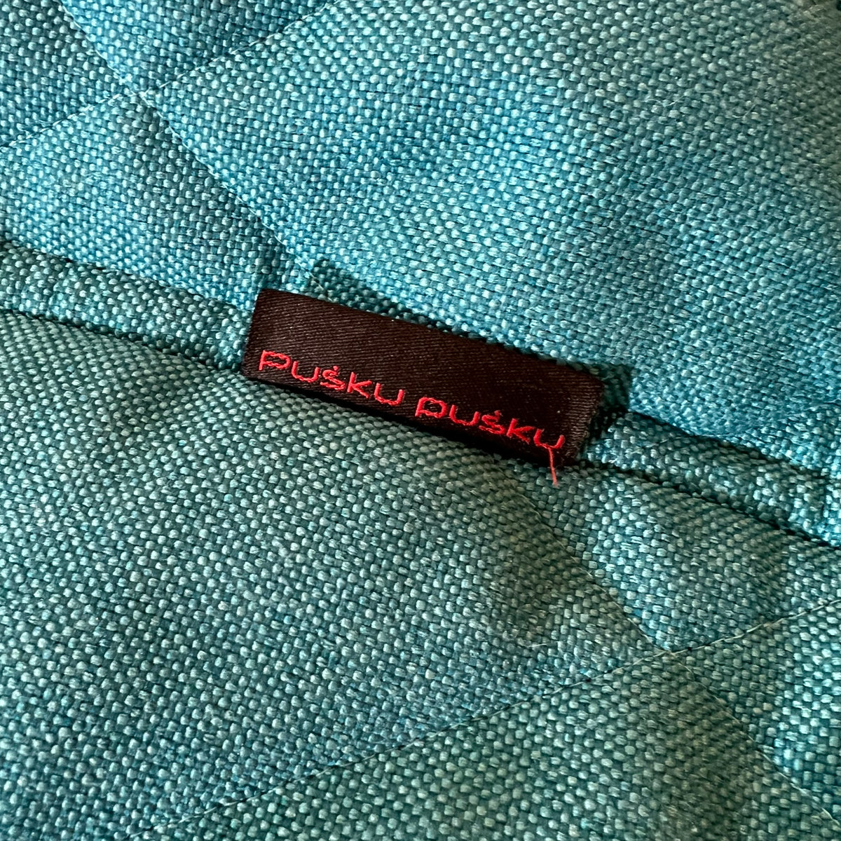 Pusku Pusku Vinyl Bean Bag in Teal