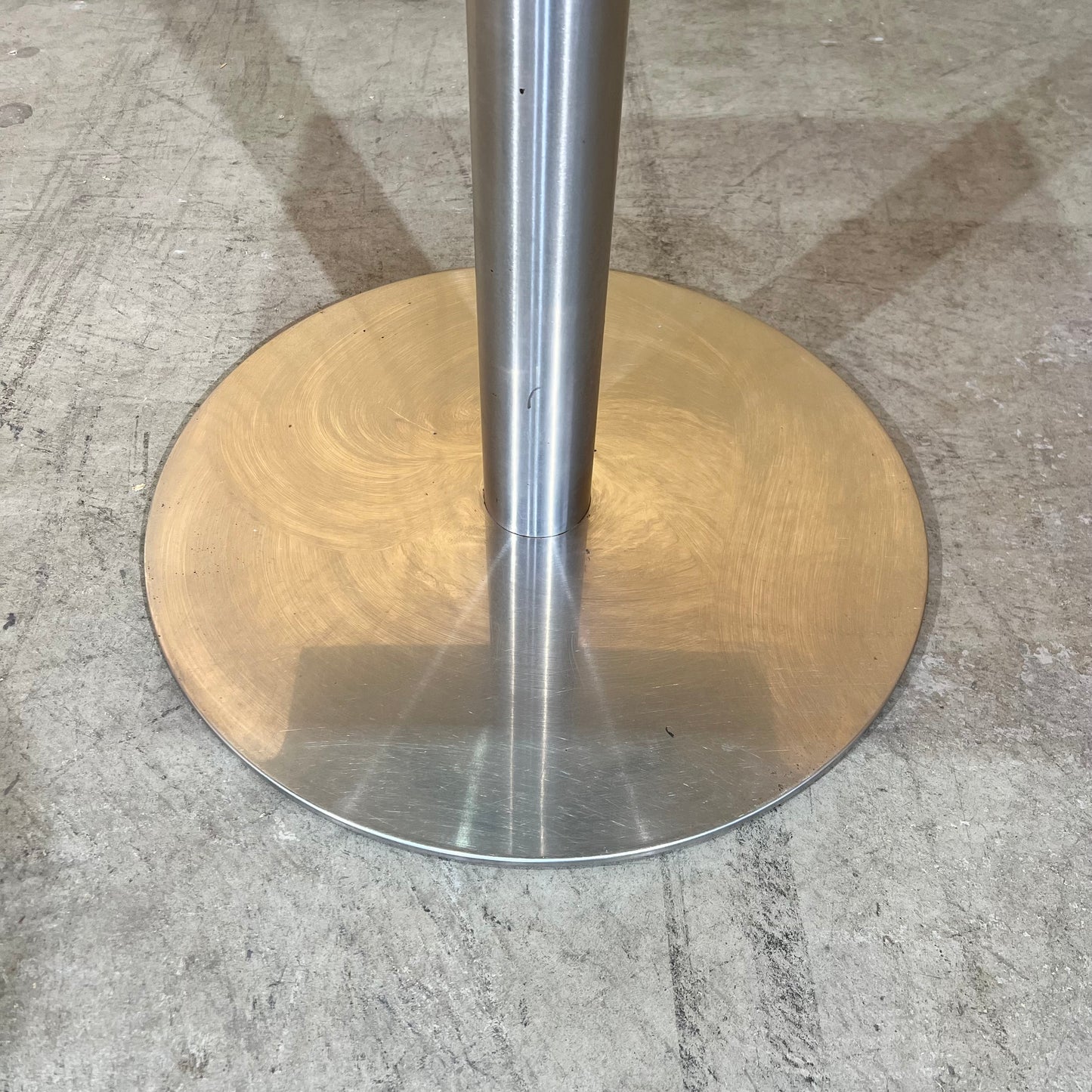 White Square Cafe Table on Chrome Base