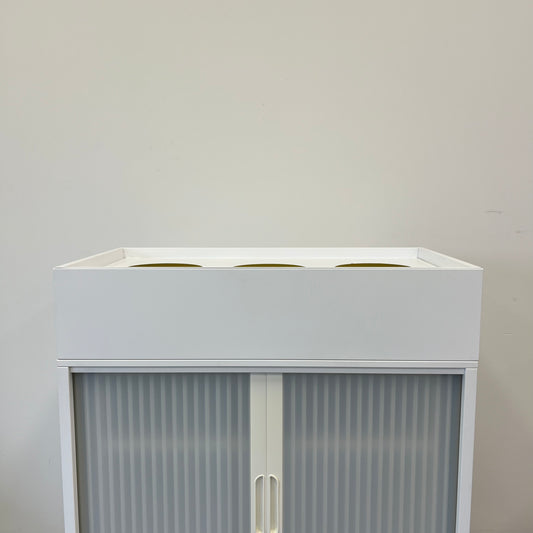 White Metal Planter Box 3 Holes