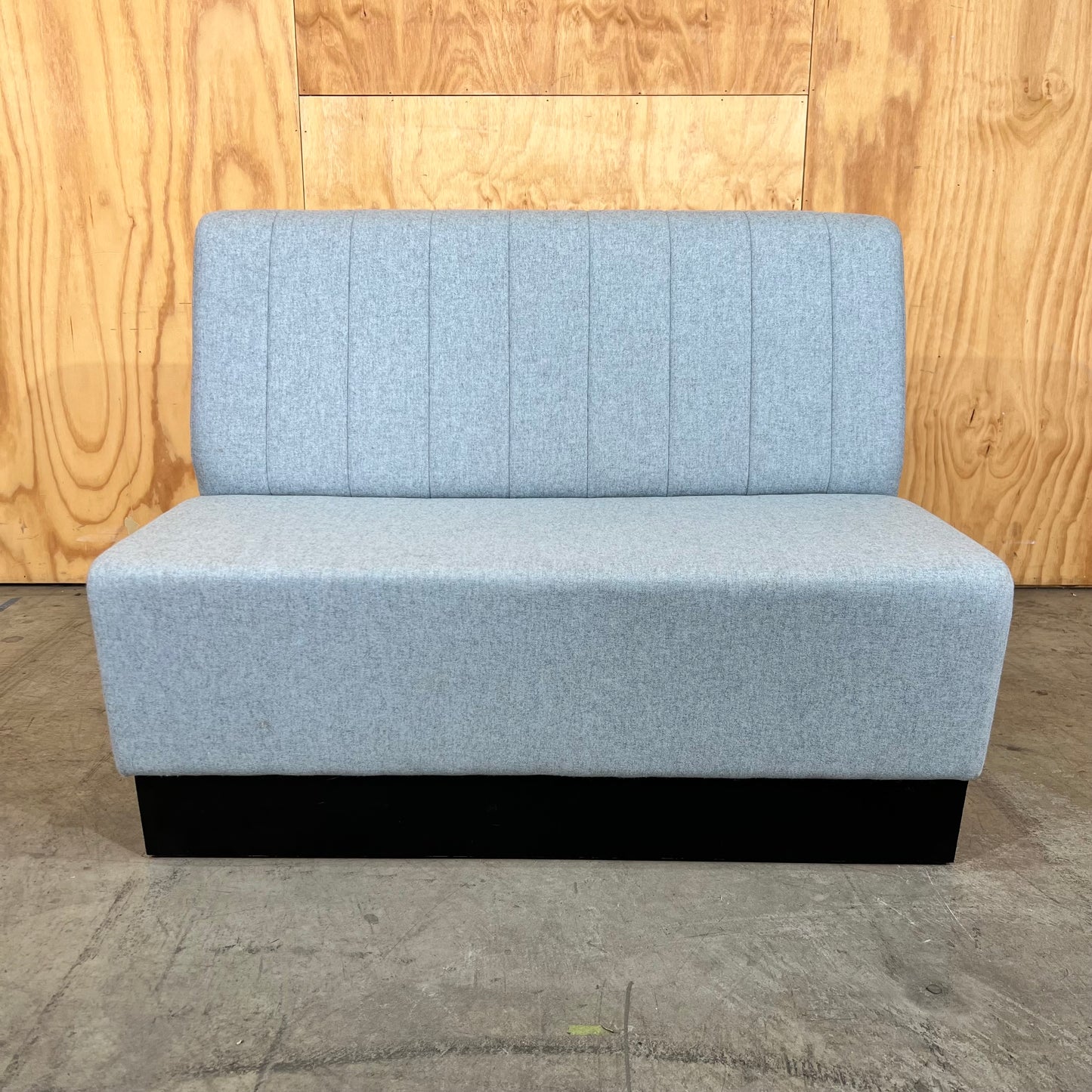Grey/Light Blue Two Person Booth Seat