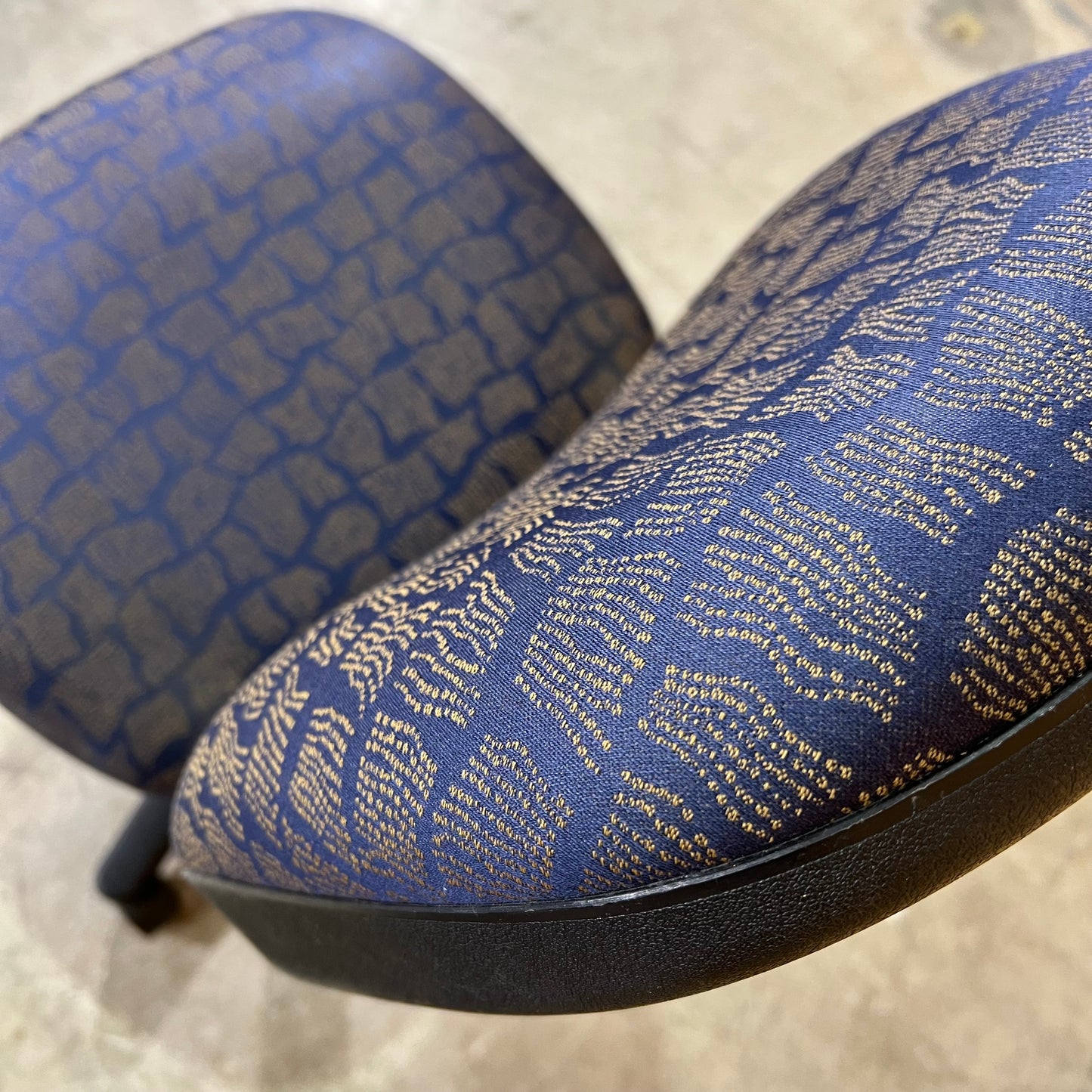 Blue Patterned Task Chair
