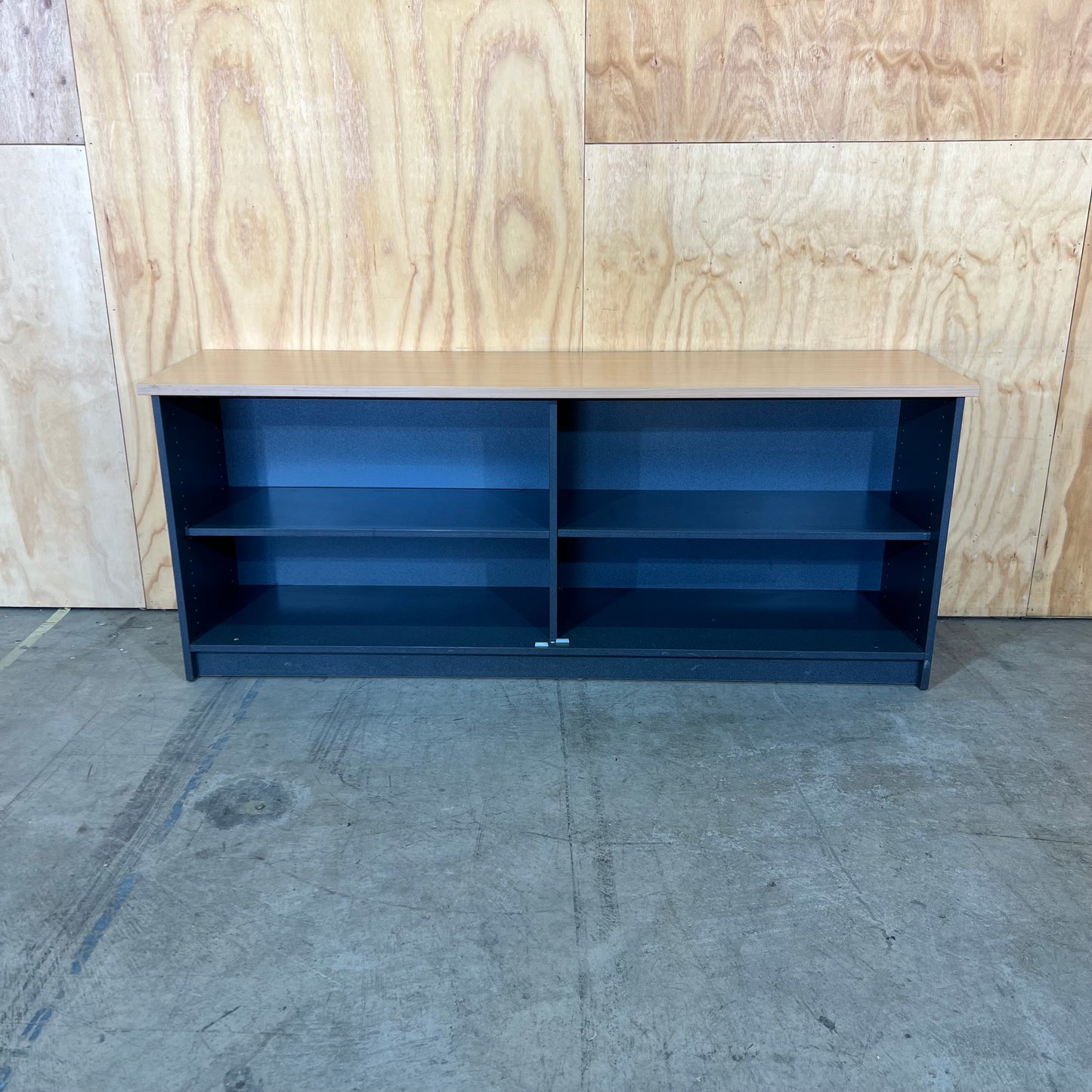 Open Timber and Slate Laminate Sideboard