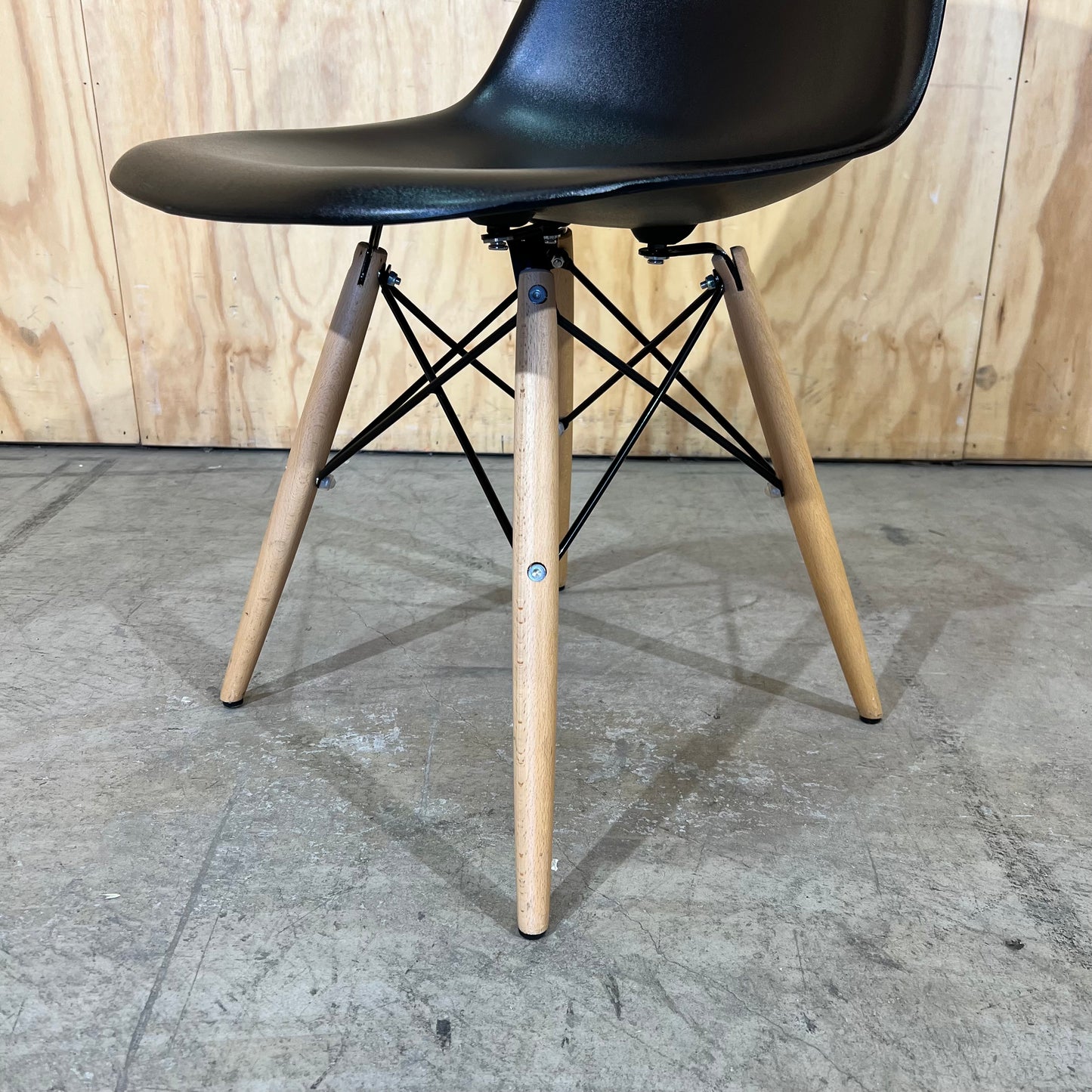 Black replica Eames Moulded Chair