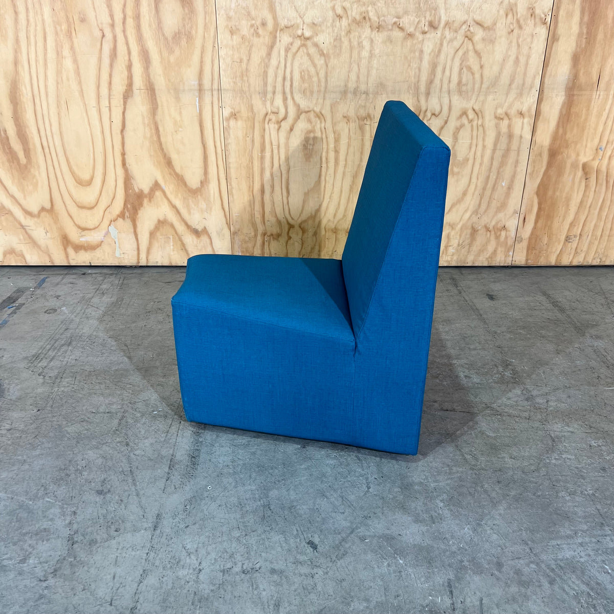 Teal Vinyl Modular Sofa Piece