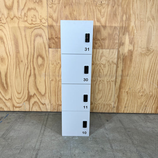 Electronic 4 bay Locker Unit in Taupe
