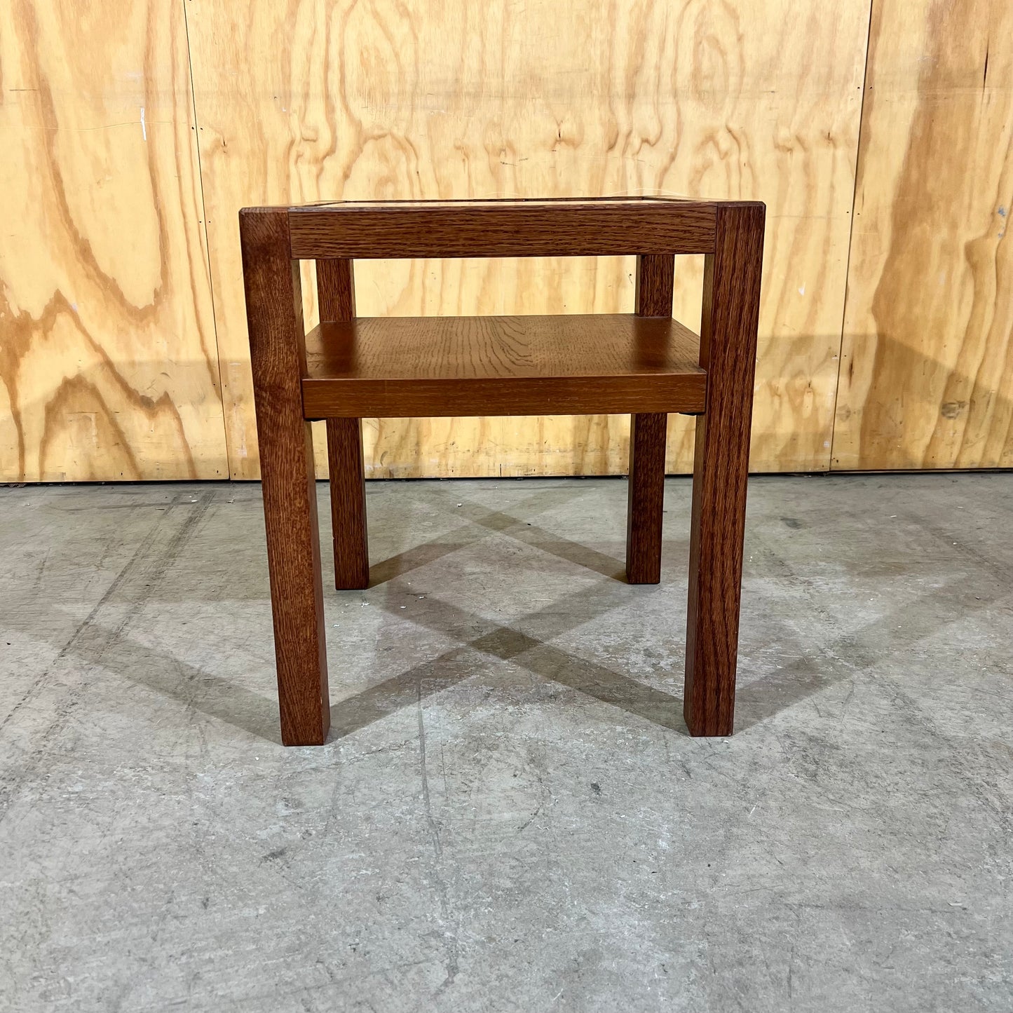 Mid-Century Modern Teak Glass Side Table