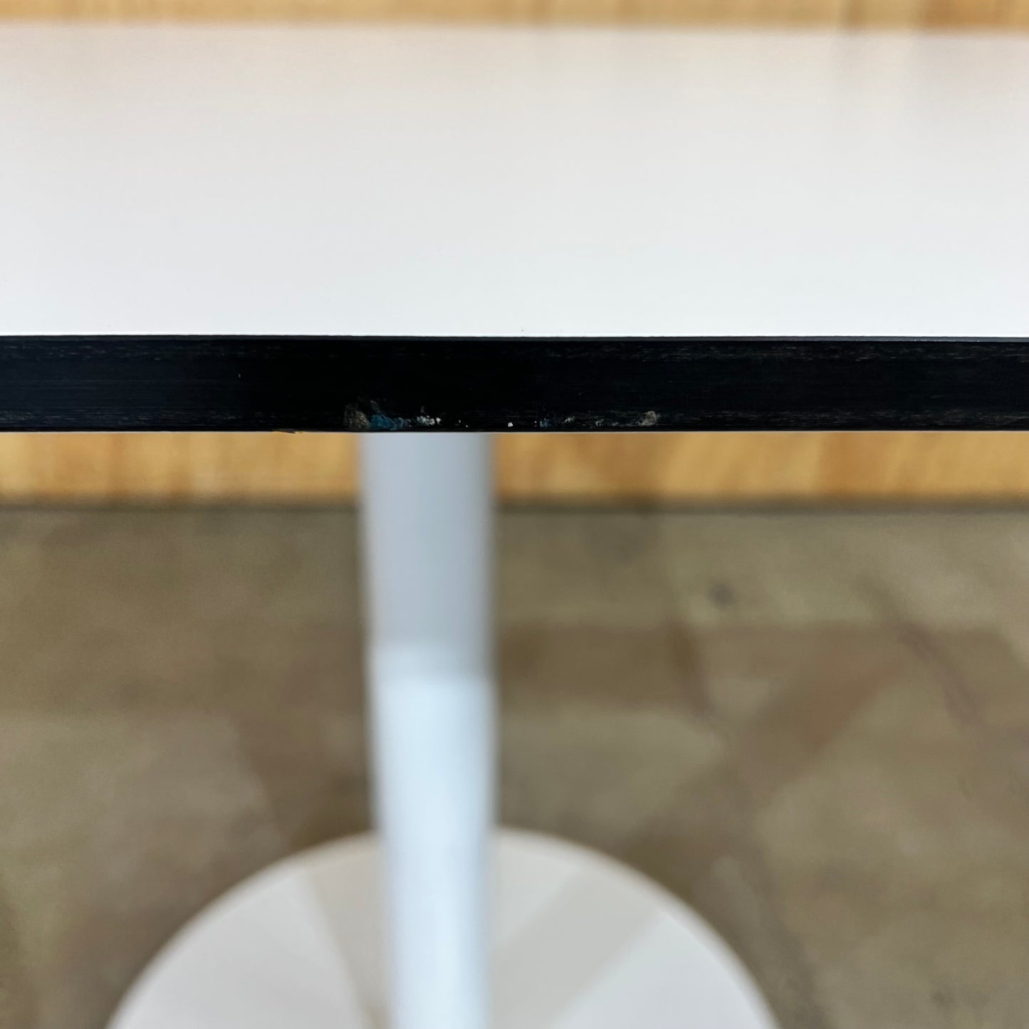 Square Table in White Laminate