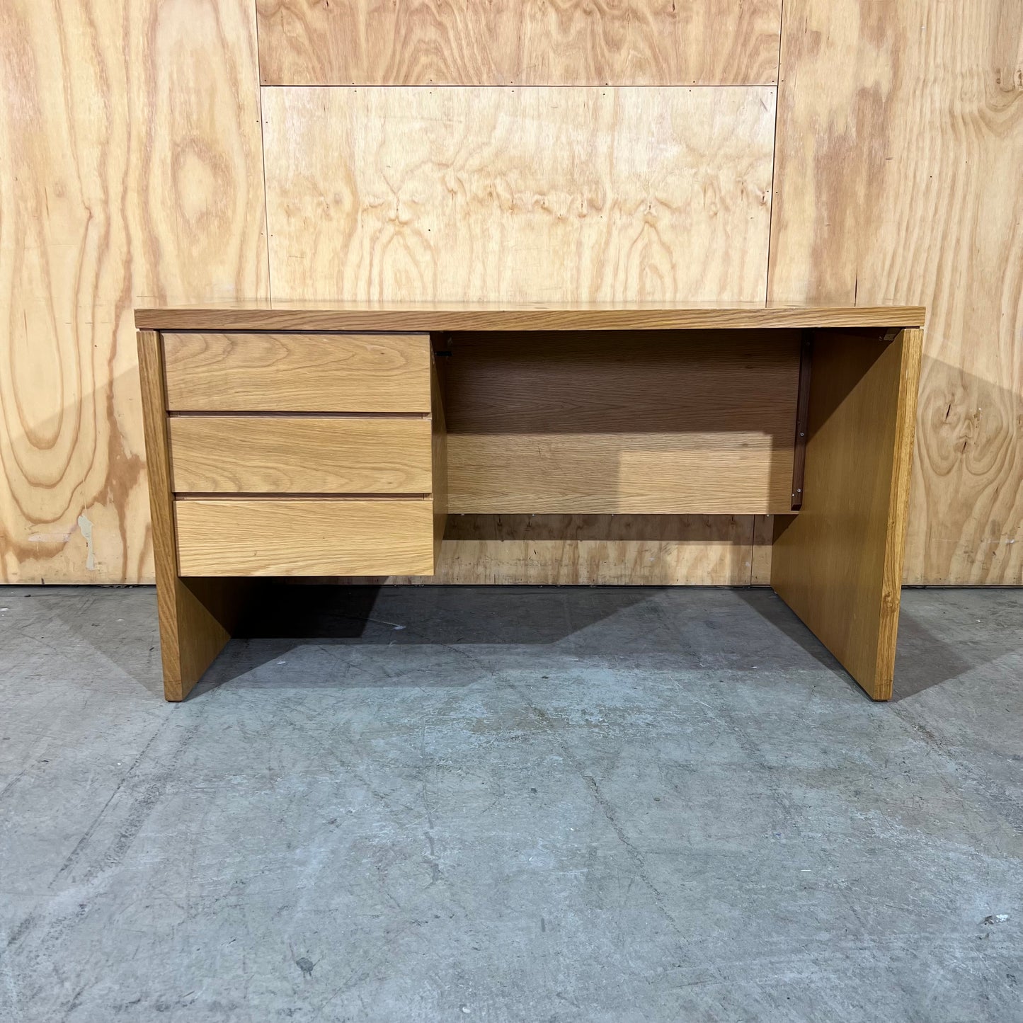 Small Mid Century Timber Desk with Drawers