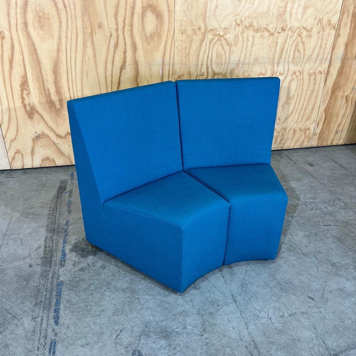 Teal Vinyl Modular Sofa Piece