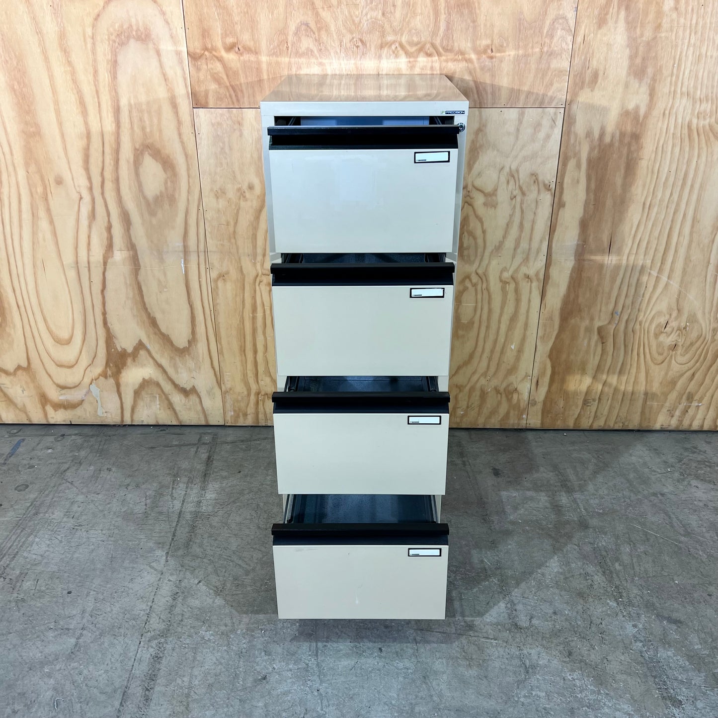 Precision Beige 4-Drawer Filing Cabinet